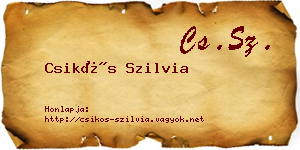 Csikós Szilvia névjegykártya