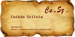 Csikós Szilvia névjegykártya
