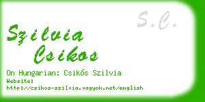 szilvia csikos business card